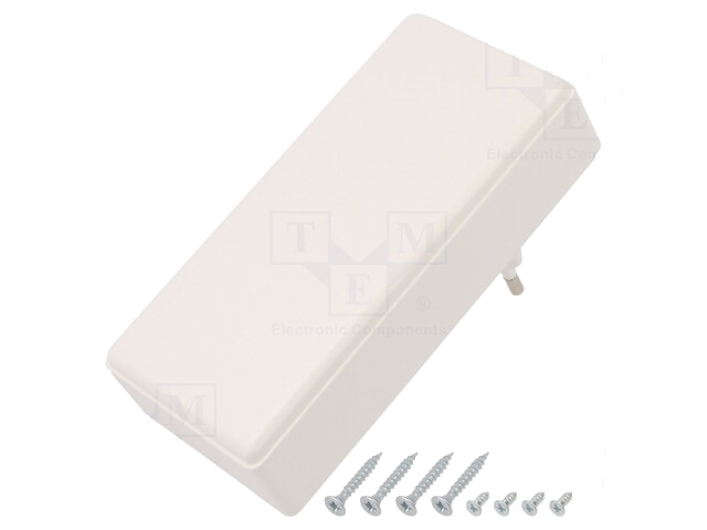 Behuizing: voor voedingseenheid; X: 120mm; Y: 56mm; Z: 31mm; ABS; wit Behuizing: voor voedingseenheid; X: 120mm; Y: 56mm; Z: 31mm; ABS; wit